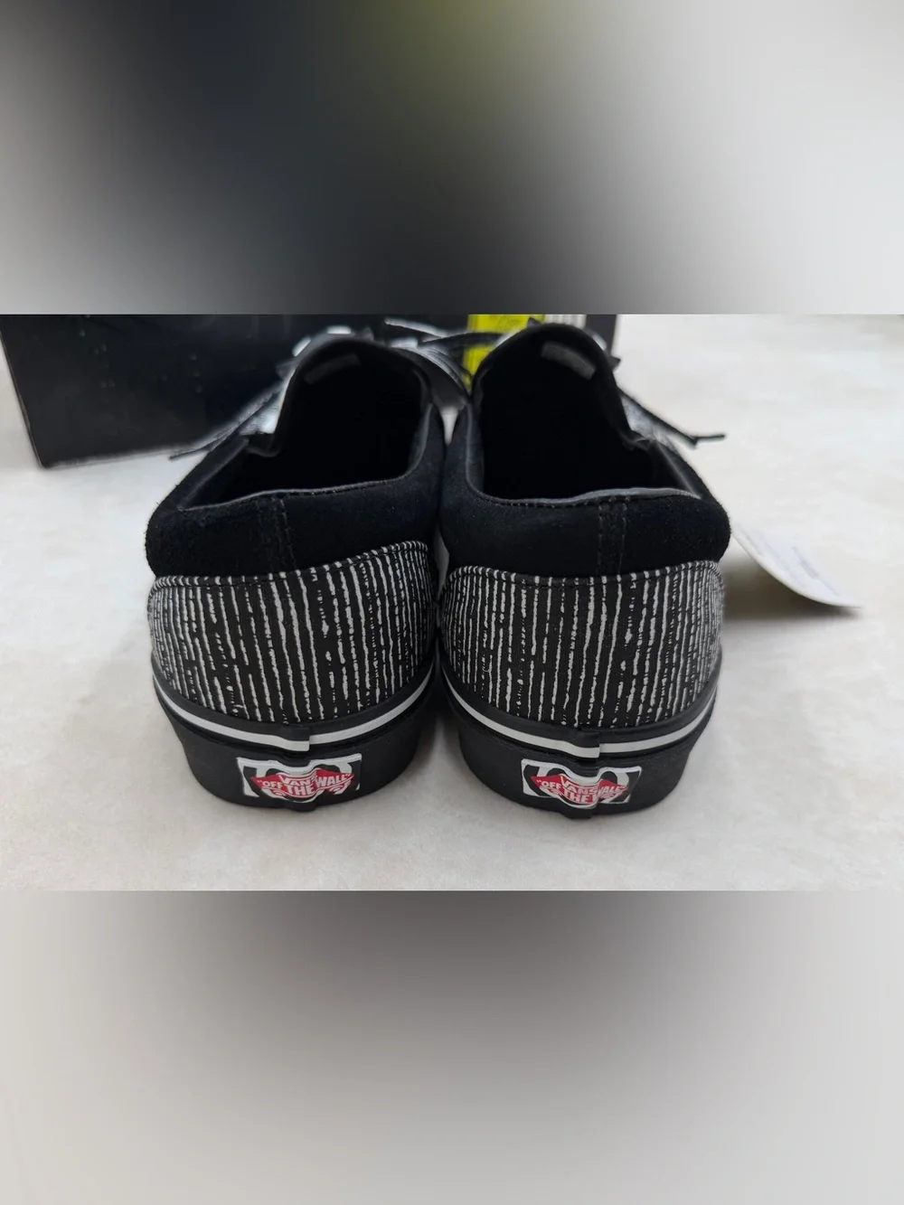 New Vans Black & White Nightmare Before Christmas Jack Skellington Slip-Ons